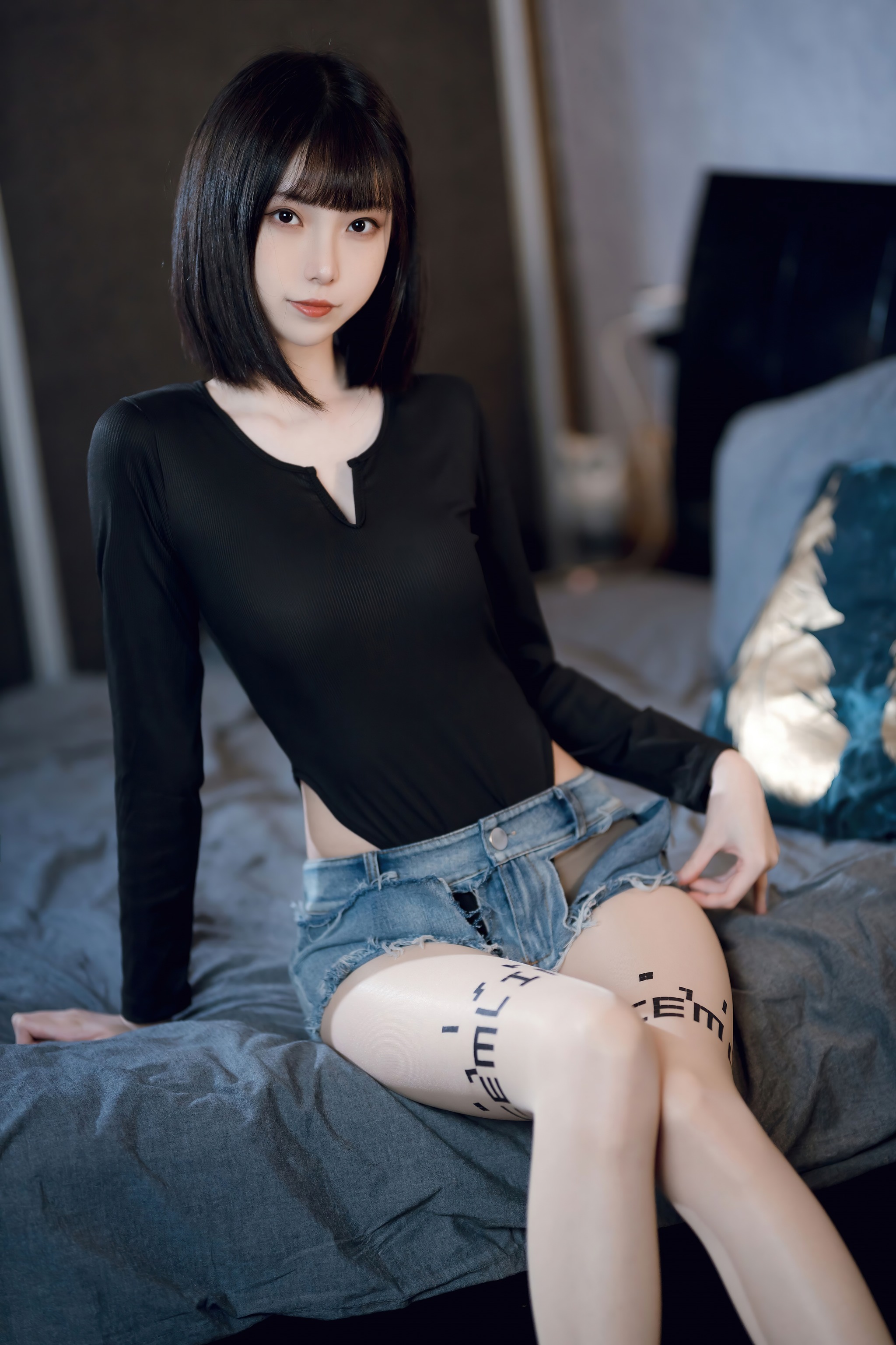 图片[1]-许岚LAN – NO.032 纯欲牛仔短裤2[40P]-XikXak
